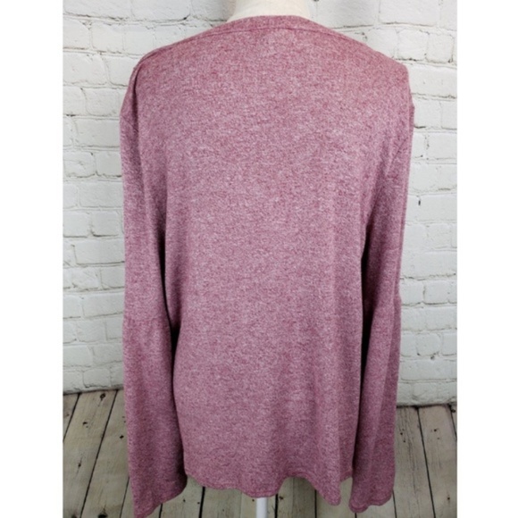 H by Halston Sweater Maroon Bell Sleeve Size XL - Picture 4 of 7